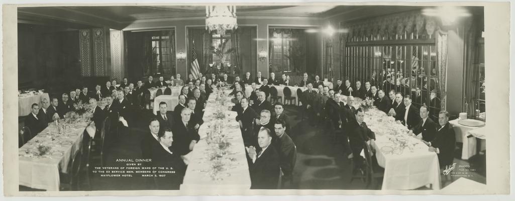 Annual dinner of the VFW for former service members in Congress, Mayflower Hotel, Washington, DC