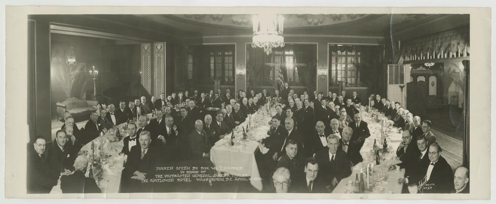 Dinner given by William A. Stoirch in honor of Postmaster General James A. Farley, Mayflower Hotel, Washington, D.C