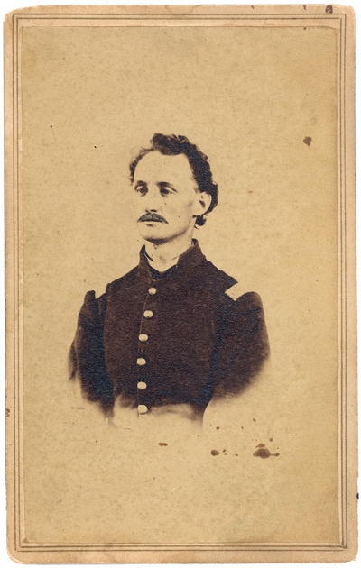 Captain James Hawkins; Union uniform; possibly Captain James O. Hawkins(?-?) U.S.A., 22nd Iowa Infantry, Co. G