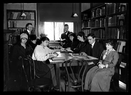 Library Club, Miss King third from right