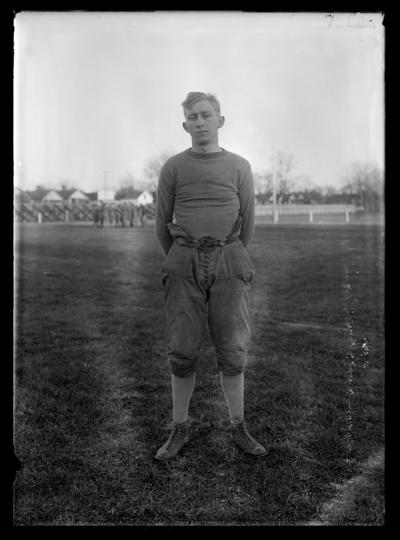 Football player on middle of field