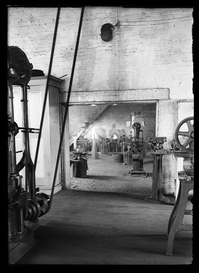 View from machine shop into foundry