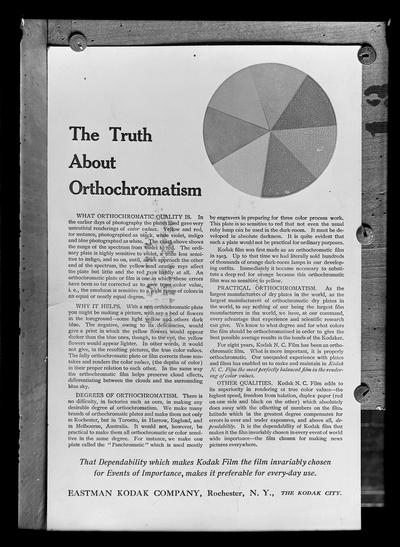 Eastman Kodak Company - the truth about orthochromatism, copy