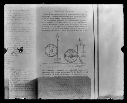 Copy from Elementary Principles, two figures of rope-brake