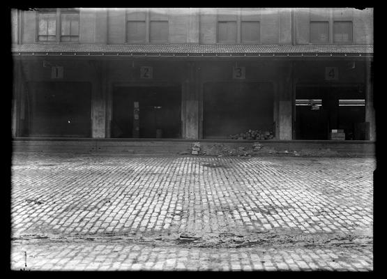 Vine Street Freight Depot, Commerce Street side, numbered sections 1 through 4