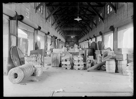 Interior of Freight Depot, outbound house, side numbers 56 and 57