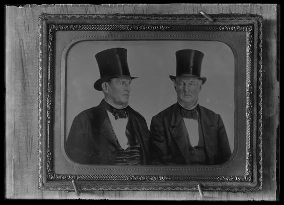 Old daguerreotype, two men, copy