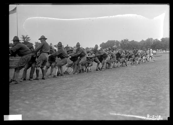 Tug-of-war at camp