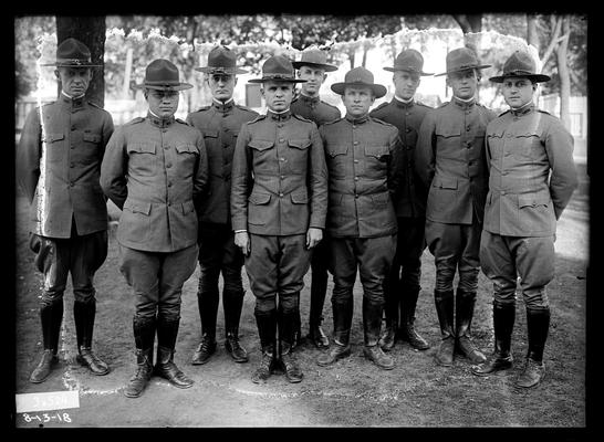 Nine men, notation Officers Detachment