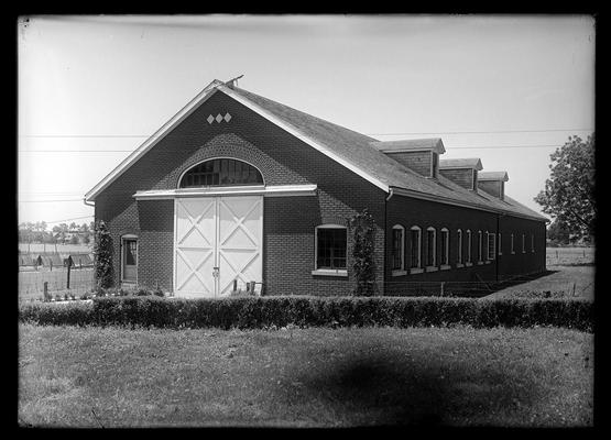 Front view of stable