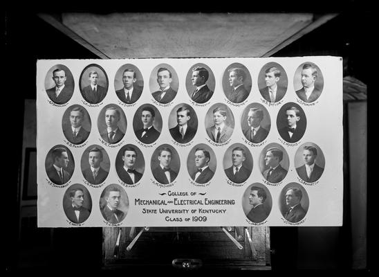 Senior class, Mechanical and Electrical Engineering 1909