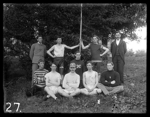 Athletes, Kentucky State College, ten men in variety of dress