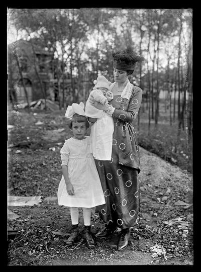 Mother and two children