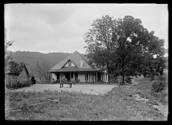 House, exterior, open gate