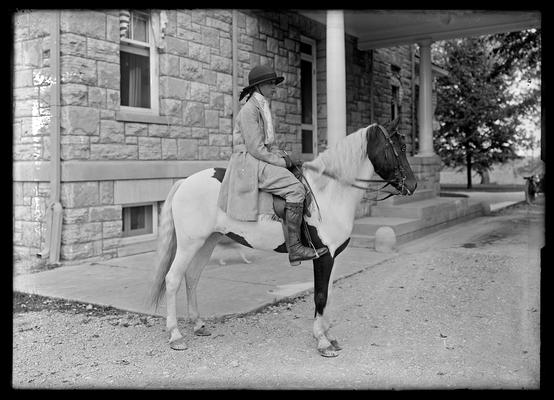 Girl on horse, Berryman neg