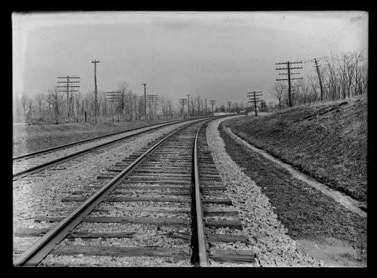 Curve in railroad near crossing