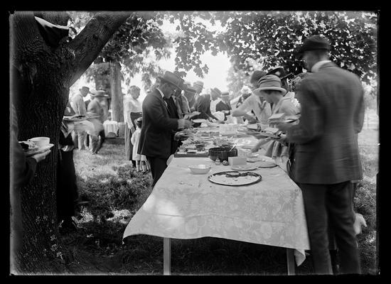 Coldstream, picnic table, people