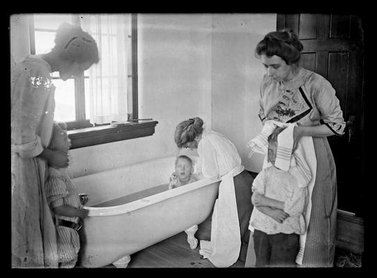 Lincoln School, children being bathed, for Mrs. Breckinridge