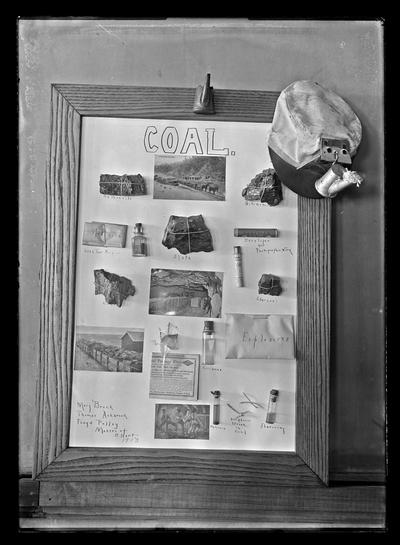 Framed display on coal