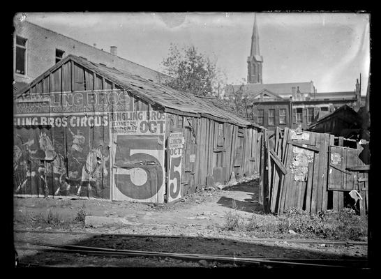 Lexington, City Engineers Office, Circus . . . 5, church in background