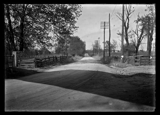 Lexington, City Engineers Office, crossroads, stone pillar