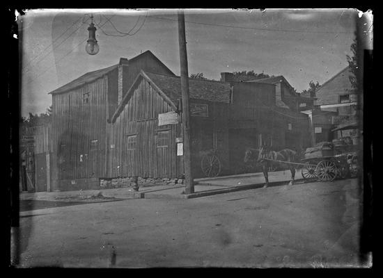 Lexington, City Engineers Office, arc light, horse and wagon