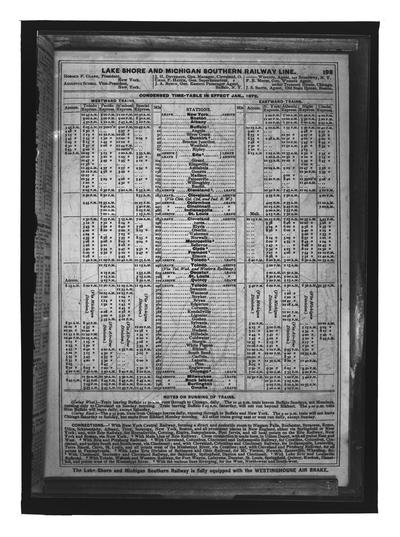 Train schedules