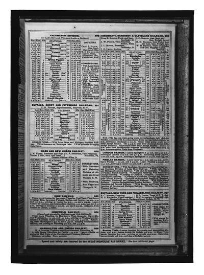 Train schedules