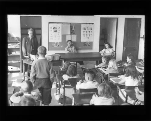 Elementary school students in classroom