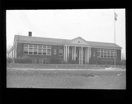 Exterior view of Linlee Junior-Senior High School, begun in 1927