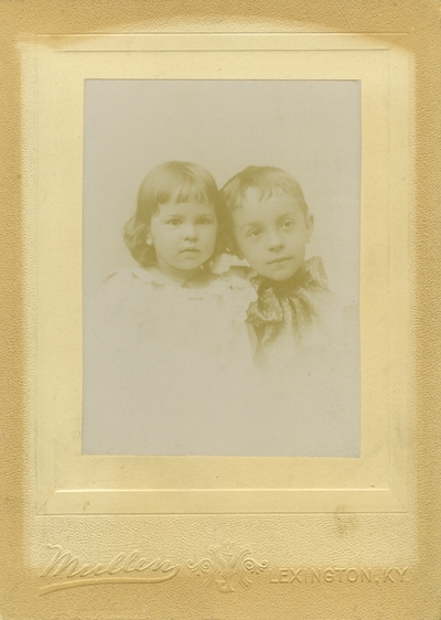 Two unidentified children; signed 