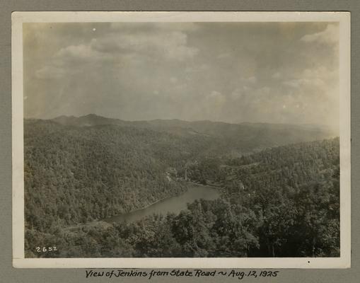 Title handwritten on photograph mounting: View of Jenkins from State Road