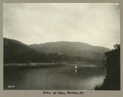 Title handwritten on photograph mounting: View of Lake, Jenkins, Kentucky