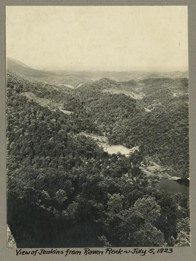 Title handwritten on photograph mounting: View of Jenkins from Raven Rock