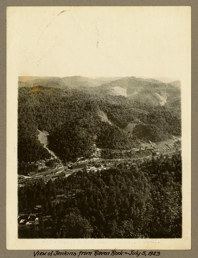 Title handwritten on photograph mounting: View of Jenkins from Raven Rock
