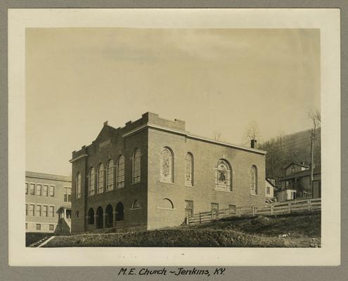 Title handwritten on photograph mounting: M.E. Church--Jenkins, Kentucky