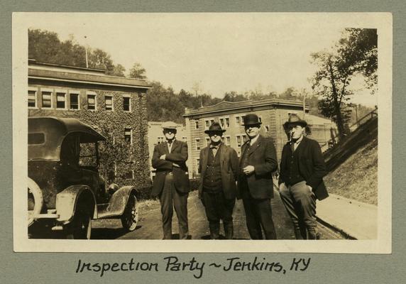 Title handwritten on photograph mounting: Inspection Party--Jenkins, Kentucky