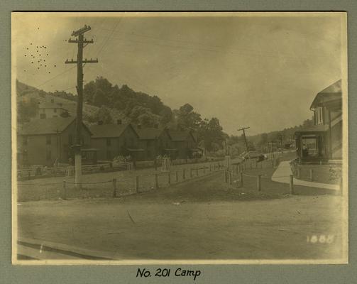 Title handwritten on photograph mounting: No. 201 Camp