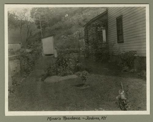 Title handwritten on photograph mounting: Miner's Residence--Jenkins, Kentucky