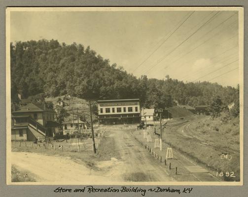 Title handwritten on photograph mounting: Store and Recreation Building--Dunham, Kentucky