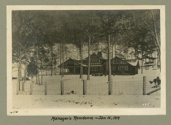 Title handwritten on photograph mounting: Manager's Residence