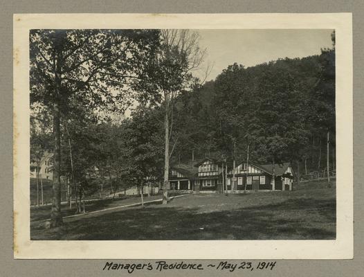 Title handwritten on photograph mounting: Manager's Residence