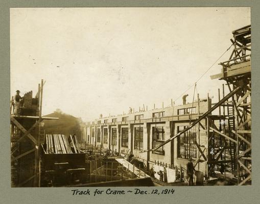 Title handwritten on photograph mounting: Track for Crane