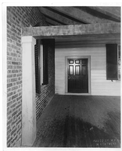 Rear porch of the McDowell House, looking to the front hall