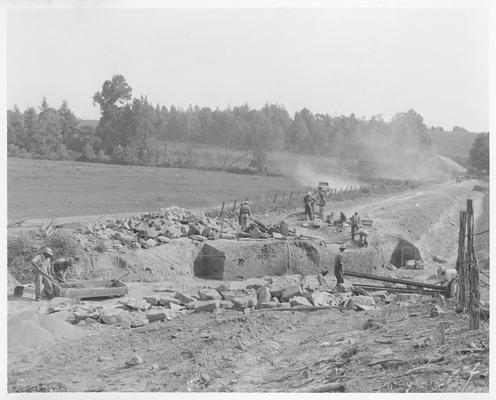 Farm-to-market road under construction