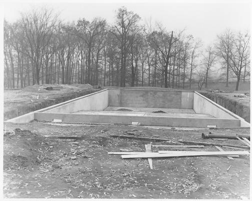 Swimming pool under construction, part of park improvement project, Morganfield, KY