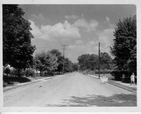 Broadway Street construction in Lawrenceburg, 1942