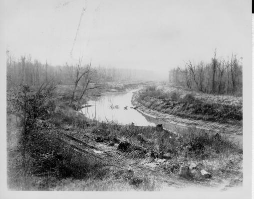 Drainage ditch constructed by WPA