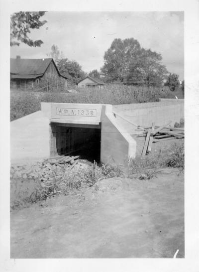 Culvert constructed by WPA on Amesbury Street in Middlesboro