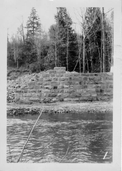 Bridge abutment constructed by WPA